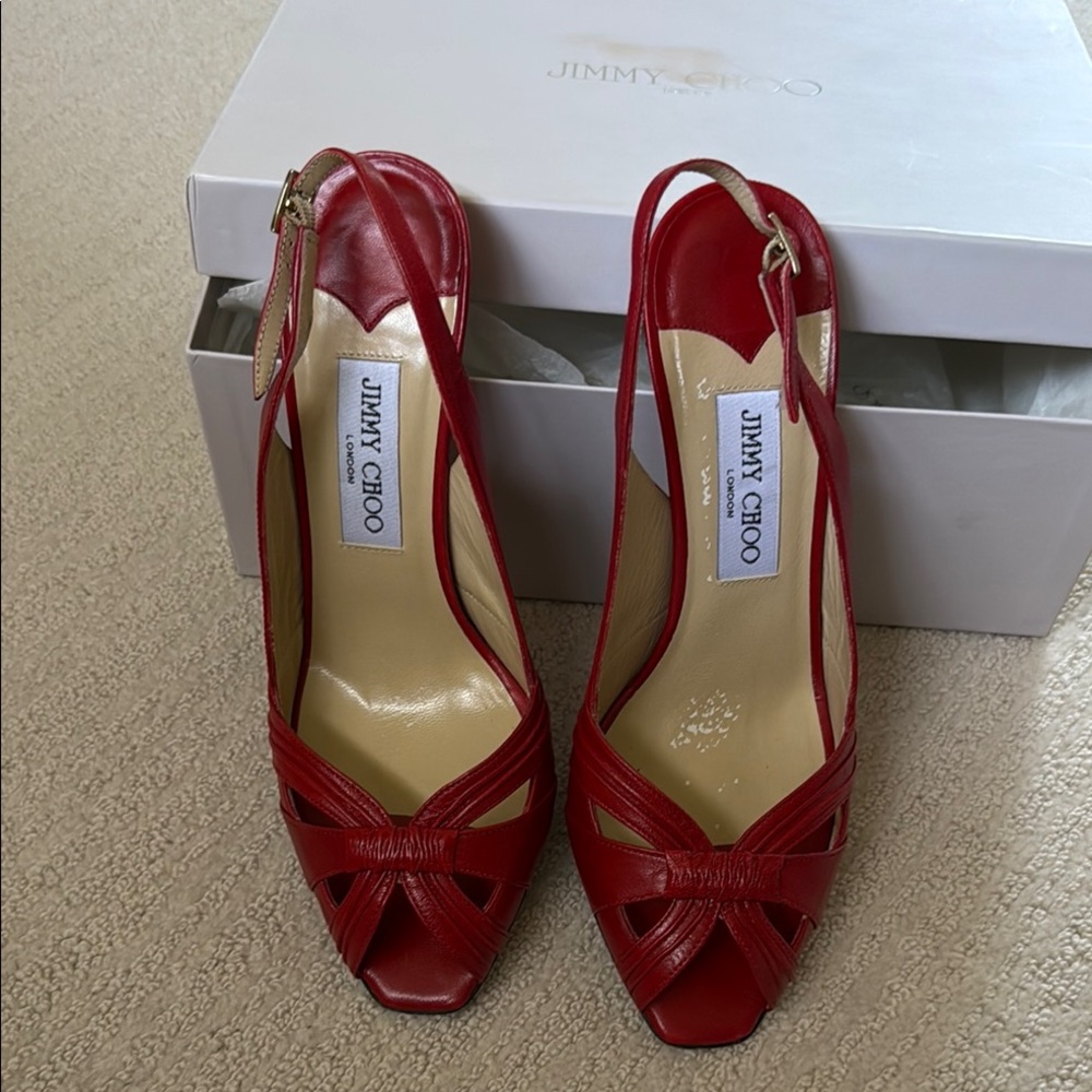 Jimmy Choo Red Patent Leather Heels